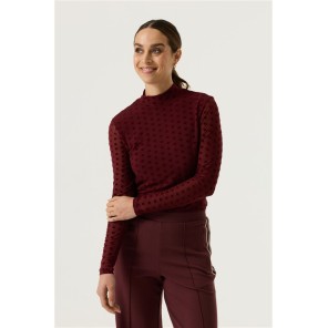 Garcia T-shirt V260213 Dots Organza RH Rosewood Garcia T-shirt V260213 Dots Organza RH Rosewood